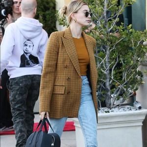 Vintage Plaid Oversized Blazer